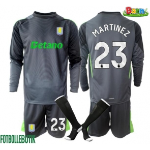 Aston Villa Emiliano Martinez #23 Målvakt Hemmaställ Barn 2025-26 Långärmad (+ Korta byxor)